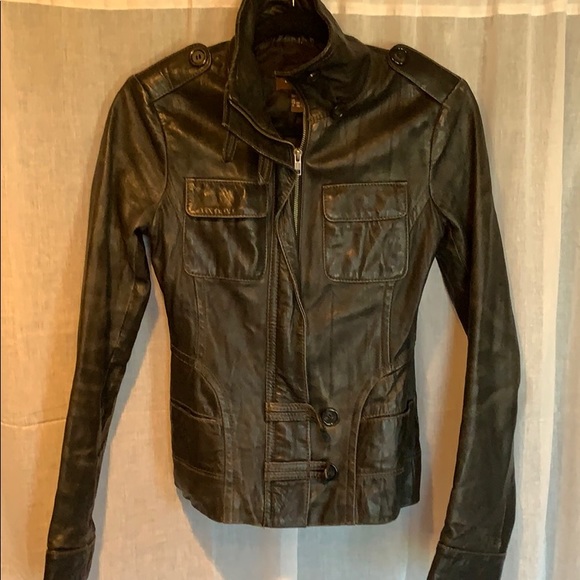 Leather biker jacket - Picture 1 of 4